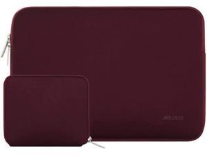 MOSISO Laptop Sleeve Compatible with MacBook Air 11 11.6-12.3 inch Acer Chromebook R11/HP Stream/Samsung/ASUS/Surface Pro X/7/6/5/4/3 Water Repellent Neoprene Bag with Small Case Wine Red