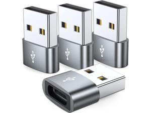 USB C Female to USB Male Adapter (4-Pack) Type C to USB A Charger Cable Adapter Compatible with iPhone 11 12 13 Mini Pro Max iPad 2021 Samsung Galaxy Note 10 S21 S20 Plus Google Pixel 5 4 3 XL