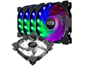 Premium Edition,4 Pin 3 Pack/B12CM4-3 upHere Blue Computer Case Fan 120mm LED Silent Fan for Computer Cases,PWM Fans,CPU Coolers and Radiators Ultra Quiet 