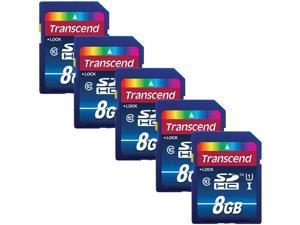 Transcend 8GB SDHC Memory Card Premium Class 10 UHS-I (Pack of 5) TS8GSDU1 - Top Value Bundle Transcend 8GB SDHC Memory Card Premium Class 10 UHS-I (Pack of 5) TS8GSDU1 - Top Value Bundle