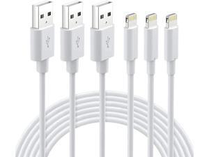 Lightning Cable MFi Certified - iPhone Charger 3Pack 6FT Lightning to USB A Charging Cable Cord Compatible with iPhone 13 12 Mini Pro Max SE 11 Xs Max XR X 8 7 6 Plus 5S iPad Pro Airpods - White