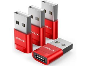 USB-C Female to USB-A Male Adapter 4-Pack JSAUX Type C to A Charger Cable Adapter Compatible with iPhone 12 11 Mini Pro Max Samsung Galaxy Note 10 20 S20 S21 Google Pixel 5 4 3 XL -Red USB-C Female to USB-A Male Adapter 4-Pack JSAUX Type C to A Charger Cable Adapter Compatible with iPhone 12 11 Mini Pro Max Samsung Galaxy Note 10 20 S20 S21 Google Pixel 5 4 3 XL -Red