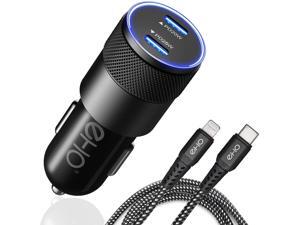 USB C Car Charger 45W (25W+20W) 2-Port PD 3.0 Dual Type C Fast Car Charger PPS Adapter for iPhone 13/13 pro/13 pro max/13 mini/12 Pro Galaxy S21/S20 iPad Mini/Air (USB C to Lightning Cable Included) USB C Car Charger 45W (25W+20W) 2-Port PD 3.0 Dual Type C Fast Car Charger PPS Adapter for iPhone 13/13 pro/13 pro max/13 mini/12 Pro Galaxy S21/S20 iPad Mini/Air (USB C to Lightning Cable Included)