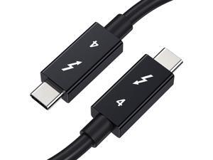 Thunderbolt 4 Cable 3.3 ft Supports 100W Charging/40Gbps Data Transfer/Single 8K 60Hz Monitor or Dual 4k 60Hz Monitors Compatible with USB 3(Gen 1 and 2)/USB 4/Thunderbolt 3 Ideal for Type-C Device Thunderbolt 4 Cable 3.3 ft Supports 100W Charging/40Gbps Data Transfer/Single 8K 60Hz Monitor or Dual 4k 60Hz Monitors Compatible with USB 3(Gen 1 and 2)/USB 4/Thunderbolt 3 Ideal for Type-C Device
