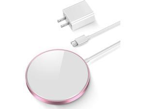 THREEKEY Magnetic Wireless Charger15W Fast Charging Pad with USBC 20W PD Adapter Compatible with MagSafe Wireless Charger for iPhone 1414 Pro14 Plus14 Pro MaxiPhone 1313 Mini13Pro max Rose