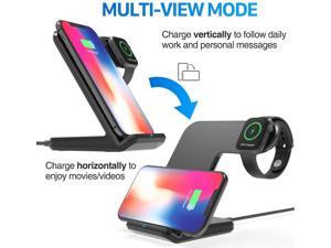 4 in 1 Wireless Charger Station 15W Wireless Charging Stand for 
