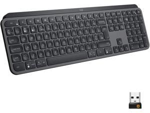 MX Ergo Wireless Trackball Mouse - Black & MX Keys Advanced Wireless Illuminated Keyboard - Graphite