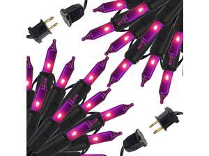 FUNPENY Halloween Mini String Lights 150 Count UL Certified Light Up Halloween Decorations for Indoor Outdoor Home Party Garden Yard Decor (Purple 2 Pack)
