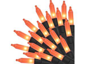 Halloween Lights, 150 Lights Incandescent Mini Christmas Lights, 33FT 120V UL Certified Xmas Tree Lights for Christmas, Patio, Holiday, Party, Home, Indoor and Outdoor Decoration, Orange