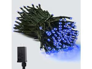 Blue Super-Long 95FT 240 LED Extendable Plug in String Lights for Halloween Decorations Bedroom Christmas Party Decor Room Garden Patio Tree (Blue)