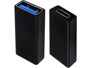 USB C to USB 3.0 Adapter USB to USB C Adapter USB 3.0 Female to USB C Female Adapter Connector Compatible with Google Pixel Huawei etc 2 Pack (Black)