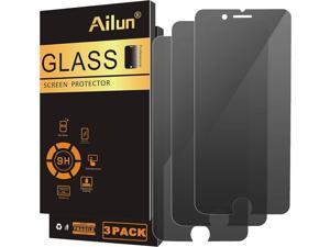 Ailun Screen Protector for iPhone 8 Plus 7 Plus Privacy Anti Glare 3Pack Anti Spy Private Tempered Glass Black