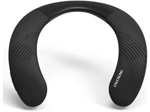 Neckband Bluetooth Speaker Portable Wireless Wearable Speaker IPX5 Waterproof True 3D Stereo Sound Around The Neck Speaker Built-in Mic Bluetooth 5.0 12H Playtime Black