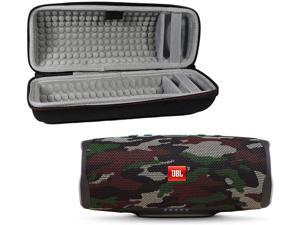 Charge 4 Waterproof Wireless Bluetooth Speaker Bundle with Portable Hard Case (Green Camo)