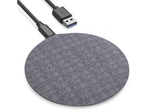 Fabric Wireless Charger 15W Thin iPhone Wireless Charging Pad for iPhone 13/13 pro/12/12 Pro/11/XR/XS/8 Se Airpods Pixel 5/4XL Google Nexus Qi Samsung Wireless Charger for Galaxy S21 S10 S9 Note 10