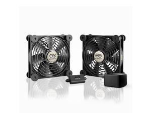 AC Infinity MULTIFAN S7P Quiet Dual 120mm ACPowered Fan with Speed Control ULCertified for Receiver DVR Playstation Xbox Component Cooling