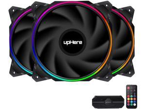 upHere 120mm RGB LED with Remote Fan,Dual Halo LED Pc Fan,High Performance Silent Fan for PC Cooling,EN1206-3 - Newegg.com