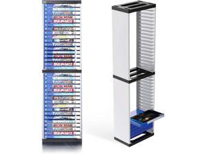 Nargos Video Game Storage Stand Tower for PS5 PS4 PS3 Xbox Series S  X Xbox one Game and Blu Ray Case Storage Universal MovieGame Disc Holder Vertical Stand Organizer Tower