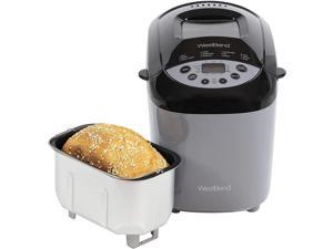 Hi-Rise Bread Maker Programmable Horizontal Dual Blade with 12 Programs Including Gluten Free 3-Pound Gray