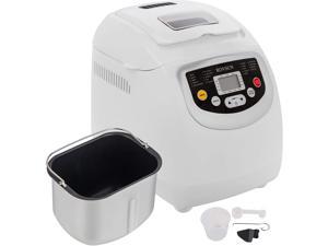 19 In 1 Bread Machine 2LB Programmable Bread Maker Machine With Non-Stick Pot & Fruit Nut Dispenser Bread Making Mechine With Gluten-Free Setting & Keep Warm Setting 3 Crust Color 3 Loaf Sizes White