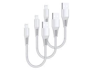 iPhone Charger Lightning Cable [Apple MFi Certified] 3Pack 8inch Nylon Braided iPhone Charger Cable 2.4A Fast Charging Data Sync Transfer Cord Short USB Cable for iPhone 13/12/11/XS/XR/X/8/7/iPad/iPod
