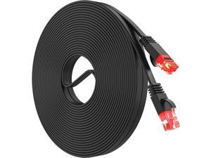 PrinceShop Internet Cable 50 Ft 15 Meters Cable Flat Cat6 Computer cable RJ45 Network Durable 
