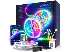 100 FT LED Strip Lights Bluetooth LED Lights for Bedroom Color Changing Light Strip with Music Sync Phone Controller and IR Remote(APP+Remote +Mic).