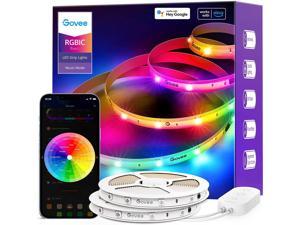 65.6ft RGBIC Alexa LED Light Strip Smart WiFi LED Lights Work with Alexa and Google Assistant Segmented DIY Music Sync Color Changing LED Strip Lights for Bedroom Living Room Home Decor