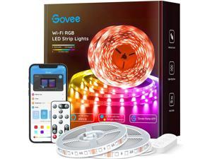 65.6ft Alexa LED Strip Lights Smart WiFi RGB Rope Light Works with Alexa Google Assistant Remote App Control Lighting Kit Music Sync Color Changing Lights for Bedroom Living Room Kitchen