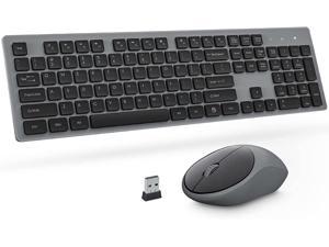 LC-TZ22-2 Wireless Keyboard and Mouse Combo,Ultra Slim with Mute Whispe-Quiet Keys for Laptop Notebook Mac PC Computer Windows OS Android 