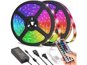 LED Strip Light 32.8 Feet/10M LED Light Strip with 44 Keys Remote Control 20 Colors Changing SMD 5050 W RGB LED Strip Lights for Bedroom TV Bar Kitchen Party Gift for Holiday