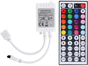 RGB LED Controller DC12-24V with 44 Keys Wireless IR Remote Control for RGB LED Strip Lights