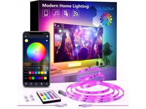 TV Led Backlight 8.2ft Bluetooth App and Remote Control Led Lights for TV PC 32-60inch Music Sync USB Led Strip Lights for TV Ambient Bedroom Gaming Room and Home Decoration