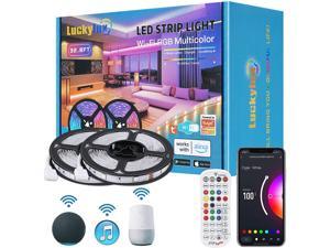Smart LED Strip Lights 32.8ft WiFi LED Lights Work with Alexa and Google Assistant APP Control Music Sync RGB Light Strips for Bedroom