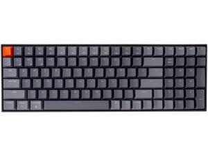 K4 Wireless Bluetooth 5.1/Wired USB Mechanical Gaming Keyboard Compact 96% Layout 100 Keys Computer Keyboard Gateron Brown Switch White LED Backlight N-Key Rollover for Mac Windows-Version 2