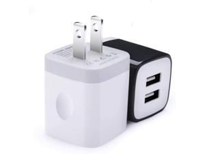 USB Wall Charger 2-Pack Universal 2.1A Home Travel Quick Wall Plug Charger Cubes Compatible with iPhone X 8 7 Plus 6 Plus Tablet Samsung Galaxy S9 S8 Plus S7 Edge HTC Nokia LG Sony and More