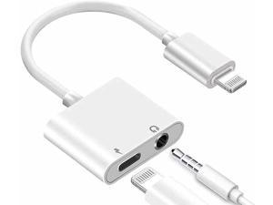 [Apple MFi Certified] iPhone Headphone Adapter Dongle Charger AUX Audio Lightning + 3.5 mm Jack Adapter Compatible for iPhone 7/8/X/XS/XR/10/11/12/ipad Accessory Connector Compatible All iOS Systems