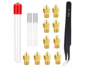 Stainless Steel Nozzle Cleaning Tool Kit Alternative for 0.4mm Drill Bits for 3D Printer 0.4mm Needles and Tweezers Toolkit Set of 32 3D Printer Nozzle Cleaning Kit 