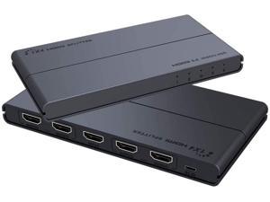 4K@60Hz HDMI Splitter 1 in 4 Out, WeJupit HDCP 2.2 HDMI Splitter, Support 3D, 4K 60Hz, HD1080P, Compatible with PS3 PS4 Xbox FireStick Roku Blu-Ray DVD Player Apple TV - AC Adaptor Included