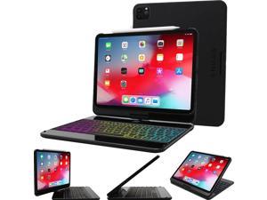 iPad Pro 12.9 Case with Keyboard (2021-5th Gen / 2020-4th Gen) - Wireless Backlit Bluetooth Keyboard Cover - 360 Degree Rotatable Keyboard for Apple iPad Pro 12.9 Keyboard (2021) - Black