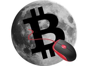Mouse Pad Crypto Bitcoin BTC Premium-Textured Mouse Mat with Non-Slip Rubber Base Cute Round Mousepad for Laptop Computer Office Desk Accessories 7.9 inch