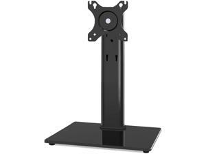 TAVR Single Monitor Stand vesa Mount for 13-32 inch Screens Free-Standing Monitor Riser with Swivel Tilt Rotation Height Adjustable Rotating vesa Monitor Mount Hold up to 22 lbs VESA 75x75 100x100mm