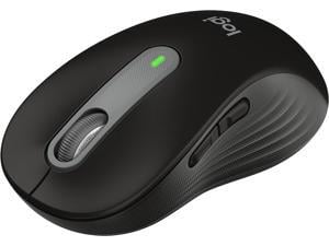Signature M650 L Full Size Wireless Mouse - for Large Sized Hands 2-Year Battery Silent Clicks Customizable Side Buttons Bluetooth Multi-Device Compatibility - Black