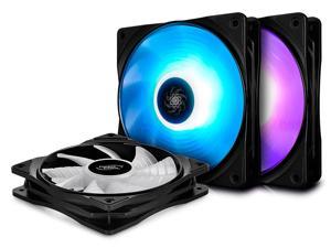 DEEPCOOL RF120 3in1 3X120mm RGB LED PWM Fans with Fan Hub and Extension Compatible with ASUS Aura Sync