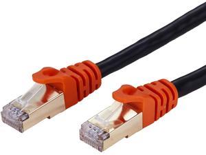 50FT Cat7 Outdoor Ethernet Cable 26AWG SFTP Heavy-Duty Cat 7 Networking Patch Cord RJ45 600Mhz Waterproof Direct Burial