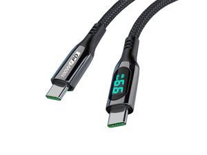 CHIPOFY USB C Cable LED Power Display E-Marker PD 100W 5A Fast Charging 6.6ft 480Mbps Data Transmission Type C Cable for MacBook Pro Samsung Galaxy iPad and More (6.6)