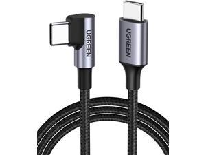 UGREEN USB C to USB C Cable Right Angle 90 Degree Type C 60W PD Fast Charge Compatible with Samsung Galaxy S21 S20 Z Fold 3 Note 20 Google Pixel 5 4 MacBook Pro Air iPad Pro Air 4 Mini 6 Switch 10FT