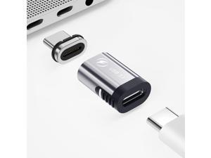 USB C Magnetic Adapter, 24Pins Magnetic USB C Adapter Straight with PD 100w Charge USB3.1 10Gbps Data Transfer 4K 60Hz Video Compatible for Thunderbolt 3 MacBook Pro/Air and More T