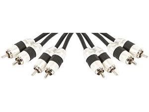 NEW STINGER SI6412 12 FOOT 4 CHANNEL TWISTED PAIR RCA INTERCONNECT CABLES 12FT 