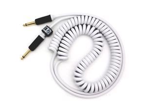 Red Coiled Guitar Cable Electric Instrument Cable 10 ft Curly Instrument Cable Coil Guitar Cable Stretchable Straight to Straight Dual Straight Plugs 